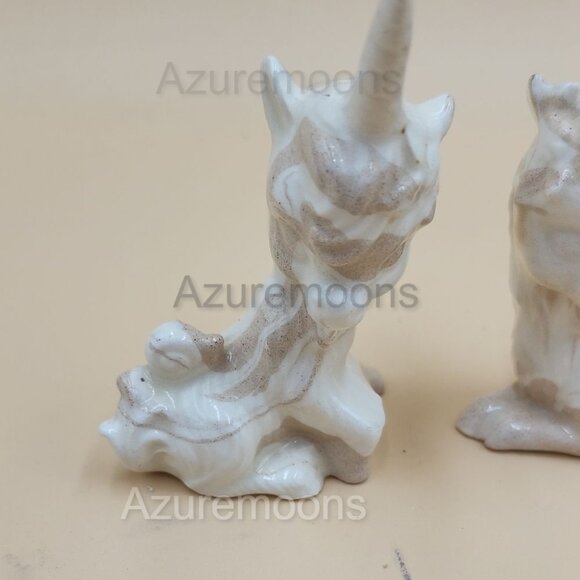 Ceramic Unicorn Figurines lusterware  set of 2 - Picture 9 of 9